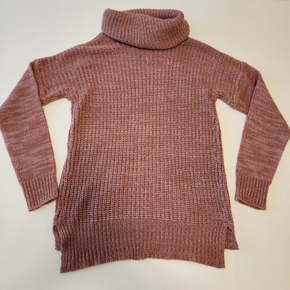Turtleneck Sweater Pale Wine Pink Large - Picture 3 of 12